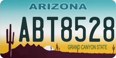 AZ license plate ABT8528