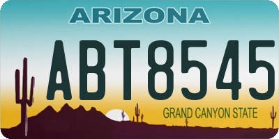 AZ license plate ABT8545