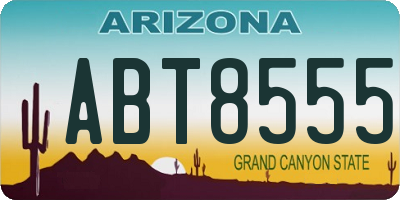 AZ license plate ABT8555