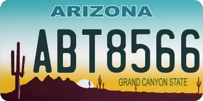 AZ license plate ABT8566