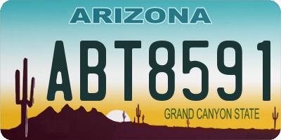 AZ license plate ABT8591