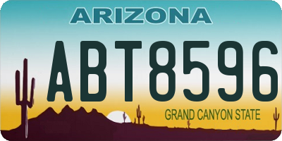 AZ license plate ABT8596