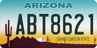 AZ license plate ABT8621