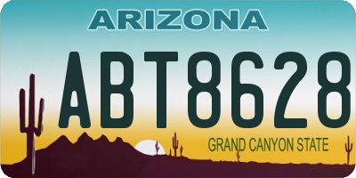 AZ license plate ABT8628