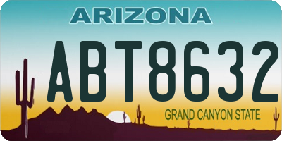 AZ license plate ABT8632