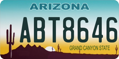 AZ license plate ABT8646