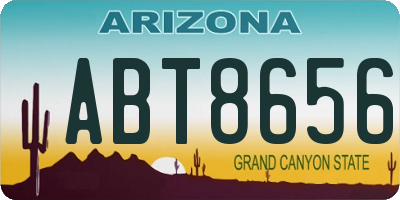 AZ license plate ABT8656
