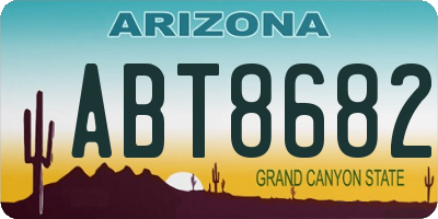 AZ license plate ABT8682