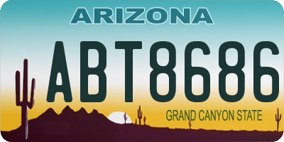 AZ license plate ABT8686