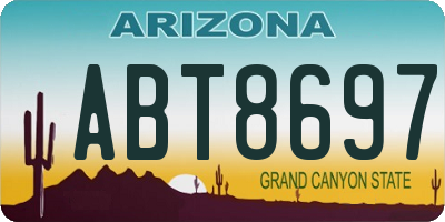 AZ license plate ABT8697