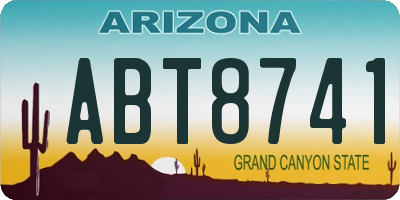 AZ license plate ABT8741