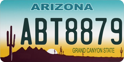 AZ license plate ABT8879