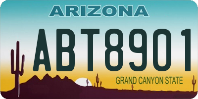 AZ license plate ABT8901
