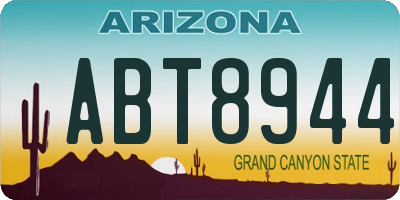 AZ license plate ABT8944