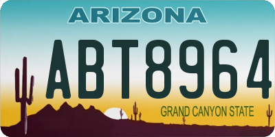 AZ license plate ABT8964