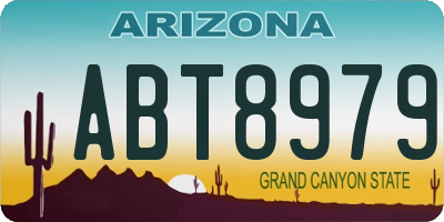 AZ license plate ABT8979