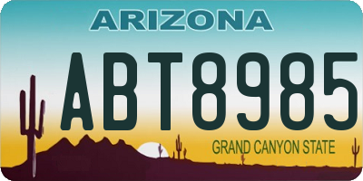 AZ license plate ABT8985