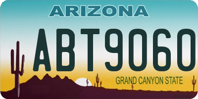 AZ license plate ABT9060