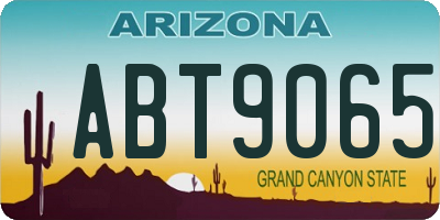 AZ license plate ABT9065