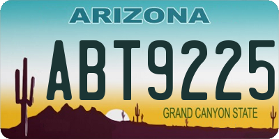 AZ license plate ABT9225