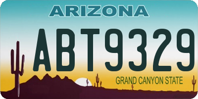 AZ license plate ABT9329