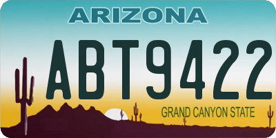 AZ license plate ABT9422