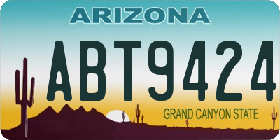 AZ license plate ABT9424