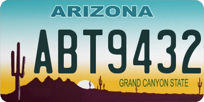 AZ license plate ABT9432