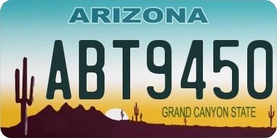 AZ license plate ABT9450