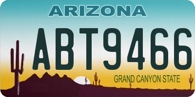 AZ license plate ABT9466