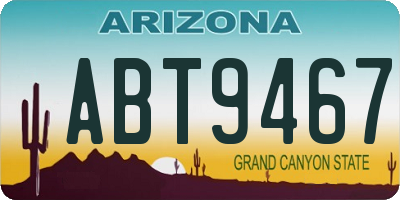 AZ license plate ABT9467