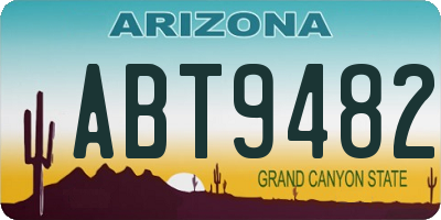 AZ license plate ABT9482