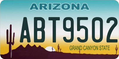 AZ license plate ABT9502