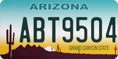 AZ license plate ABT9504