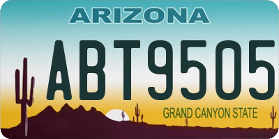 AZ license plate ABT9505
