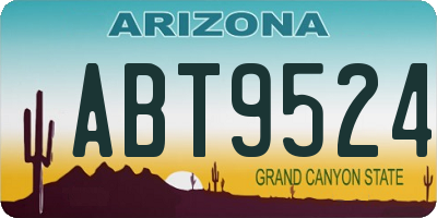 AZ license plate ABT9524