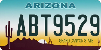 AZ license plate ABT9529