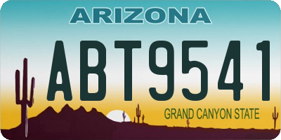 AZ license plate ABT9541