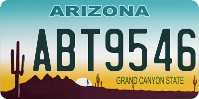 AZ license plate ABT9546