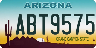 AZ license plate ABT9575