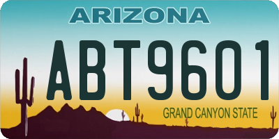 AZ license plate ABT9601