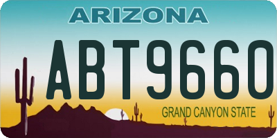 AZ license plate ABT9660