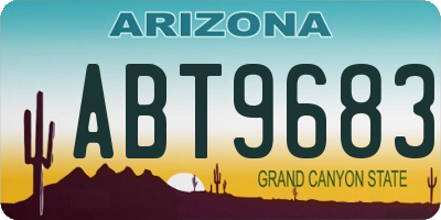 AZ license plate ABT9683