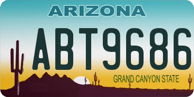 AZ license plate ABT9686