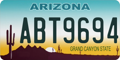 AZ license plate ABT9694