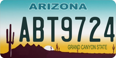 AZ license plate ABT9724
