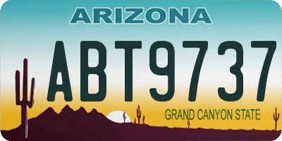 AZ license plate ABT9737