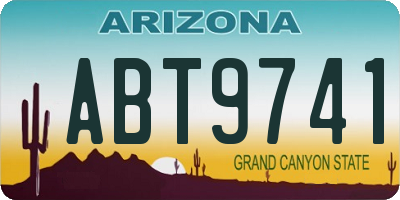 AZ license plate ABT9741