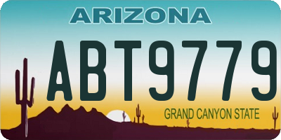 AZ license plate ABT9779
