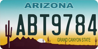 AZ license plate ABT9784